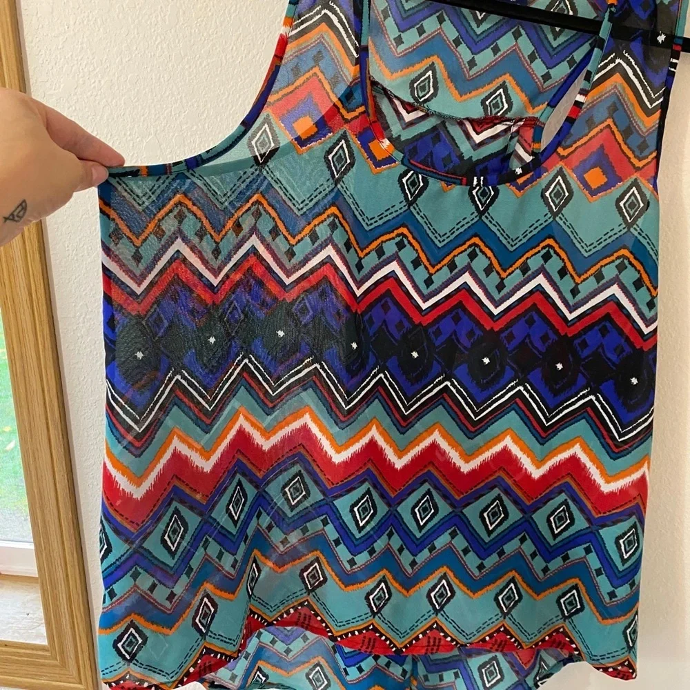 Western Print Racerback Tank - Picture 2 of 10